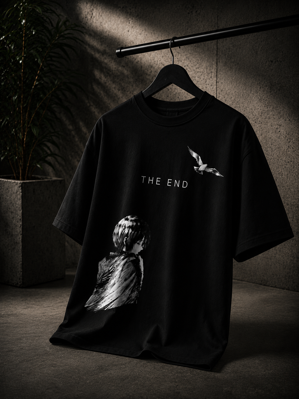The End Oversized Graphic T-Shirt — Black