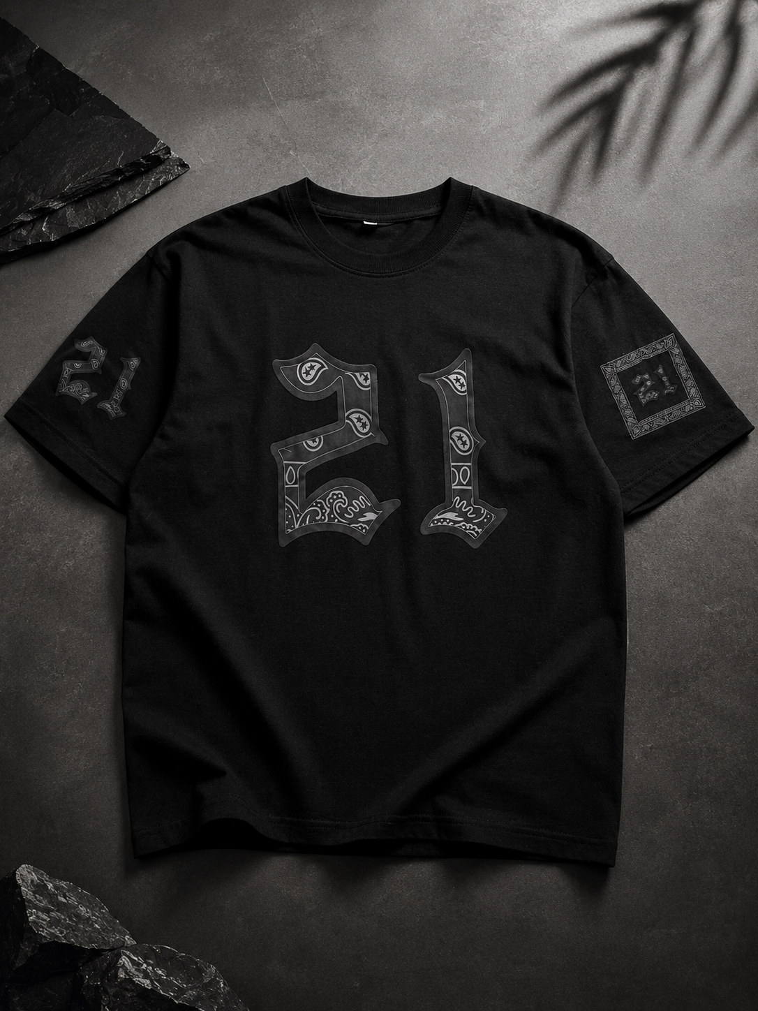Twenty 1 Black Oversized Tee