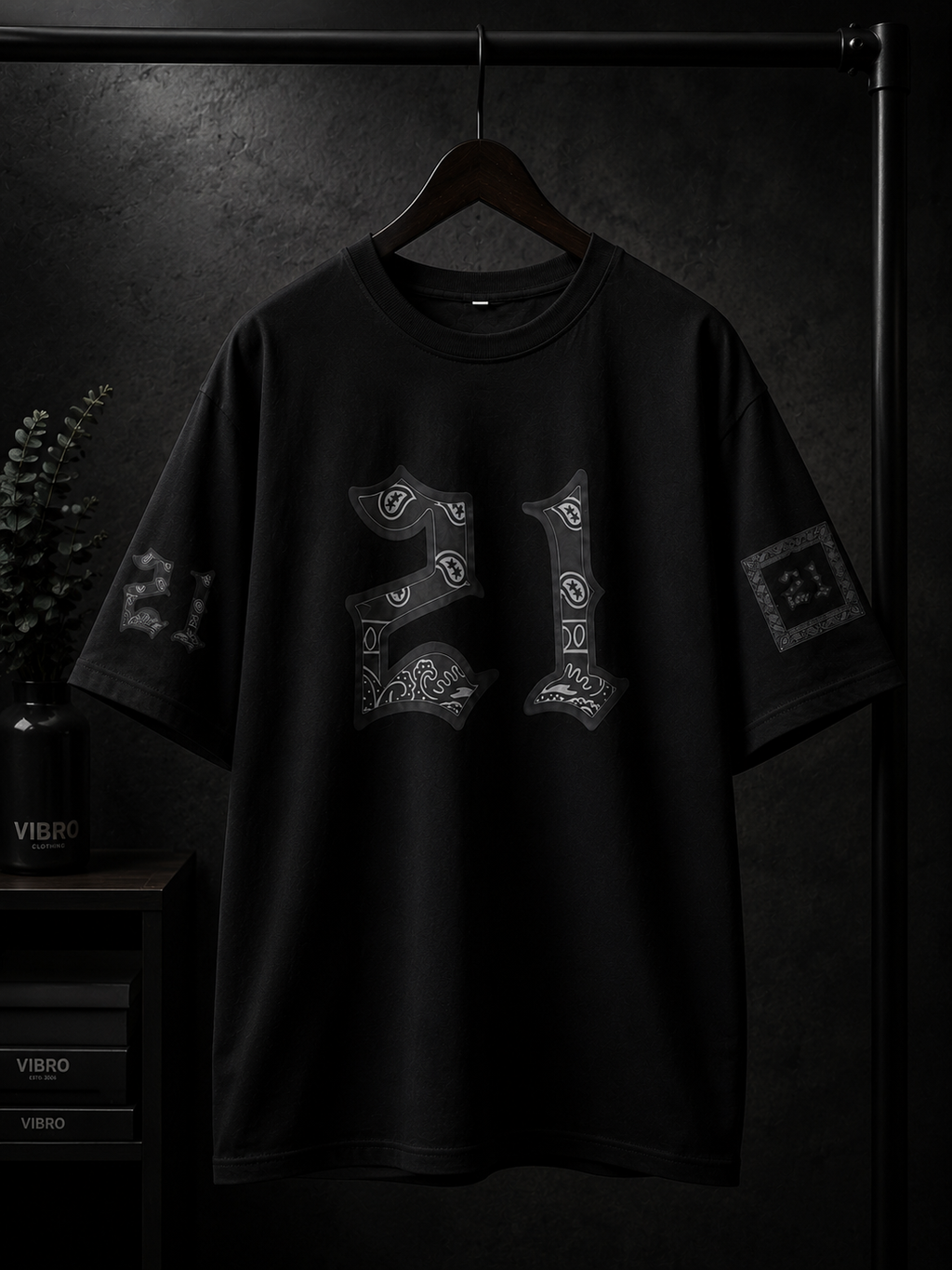 Twenty 1 Black Oversized Tee