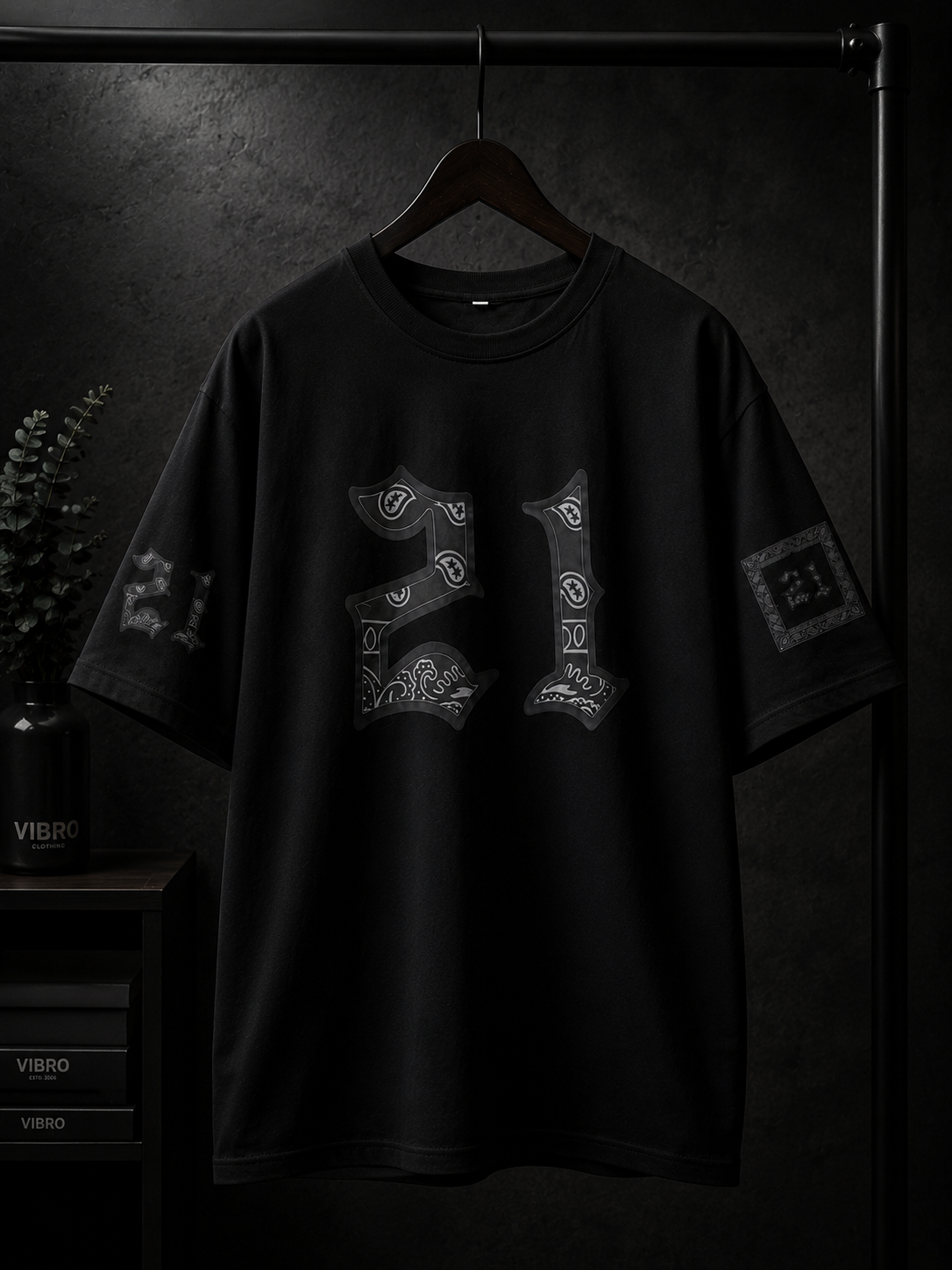 Twenty 1 Black Oversized Tee