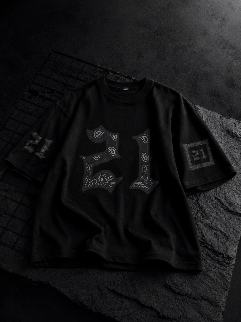 Twenty 1 Black Oversized Tee