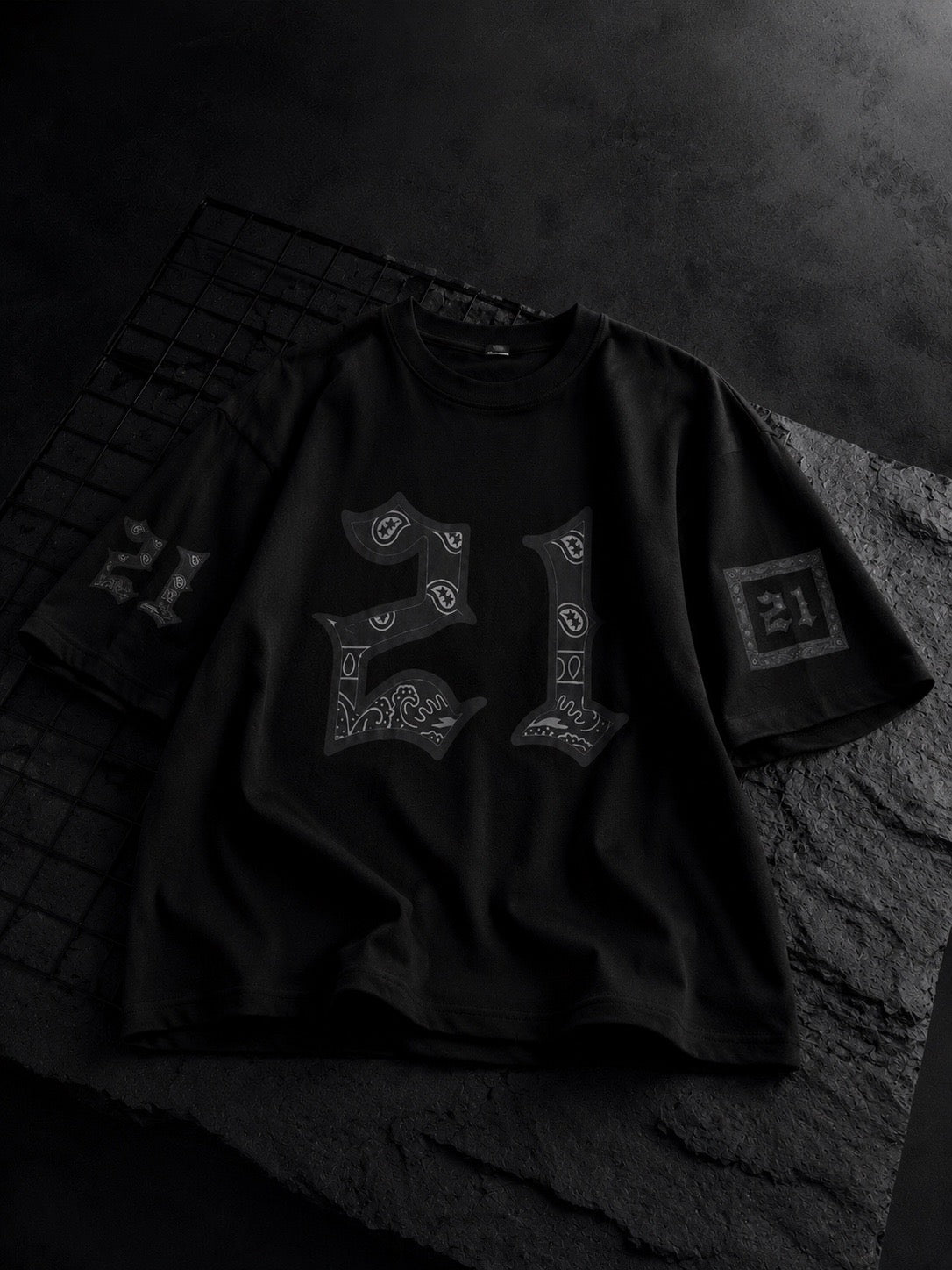 Twenty 1 Black Oversized Tee