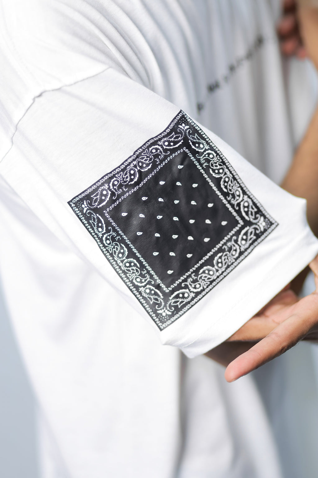 Oversized White Bandana